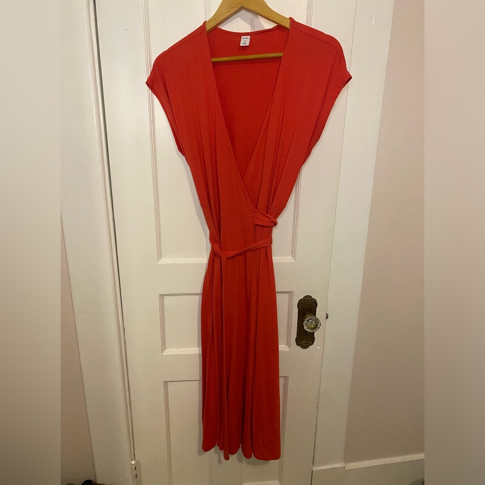 Coral Old Navy Wrap dress